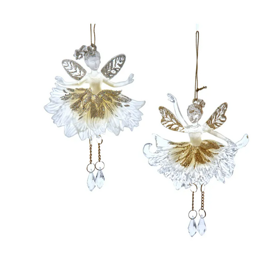 Ivory and Gold Fairy Ornaments, 2 styles