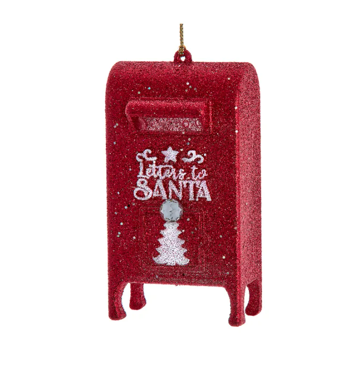 Red and White "Letters To Santa" Mailbox Ornament