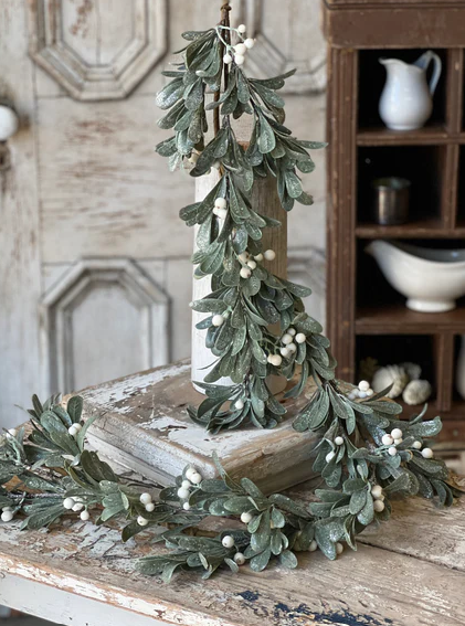 Ice Kissed Mistletoe Garland