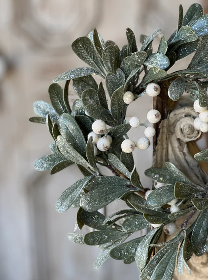 Ice Kissed Mistletoe Candle Ring