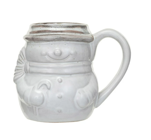 Stoneware Snowman Shaped Mug