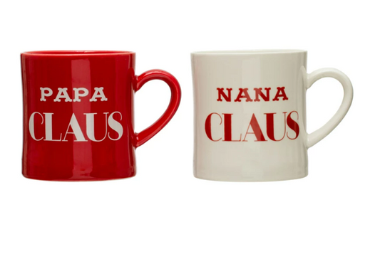 Nana/Papa Claus Mugs, 2 Styles