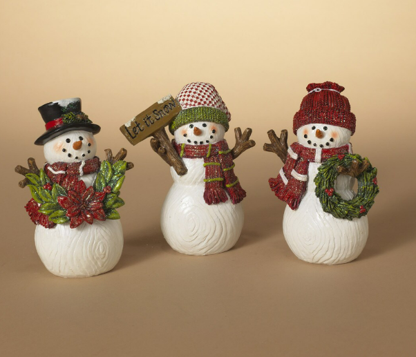 Snowman Figurine, 3 styles