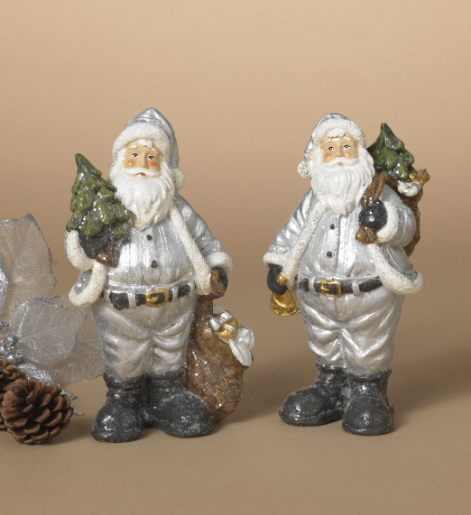 Silver Holiday Santa, 2 styles