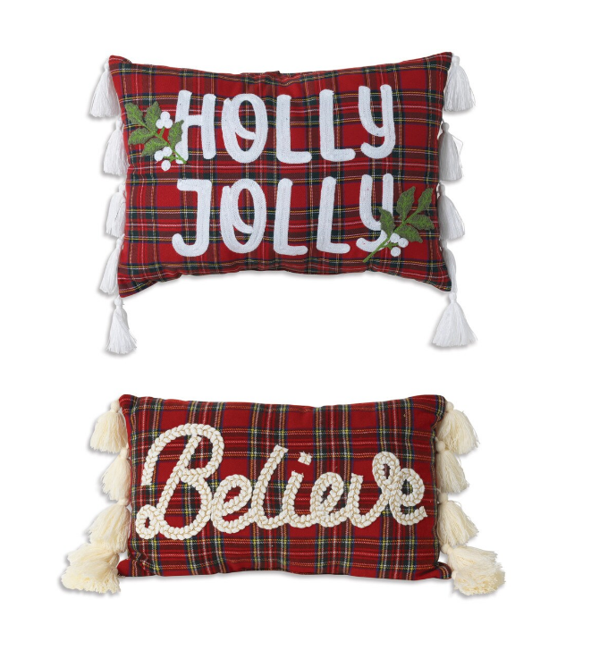 Holiday Plaid Pillow, 2 styles