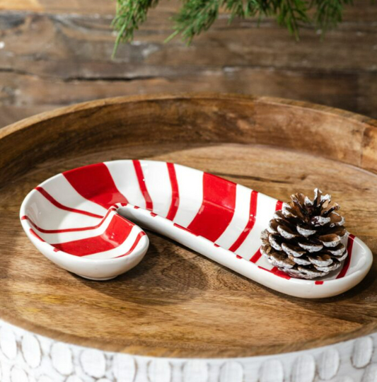 Ceramic Candy Cane Plate