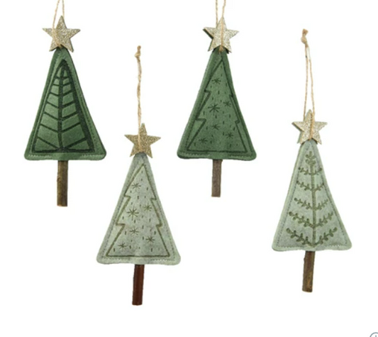 Tree Felt Ornament, 4 styles