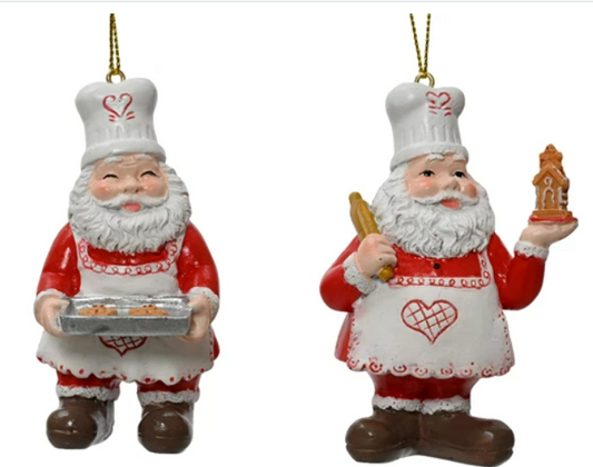 Baking Santa Ornament, 2 styles