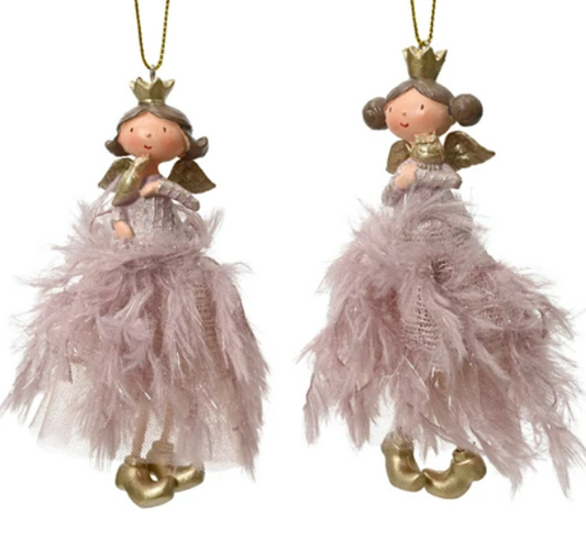 Pink Angel Ornament, 2 styles