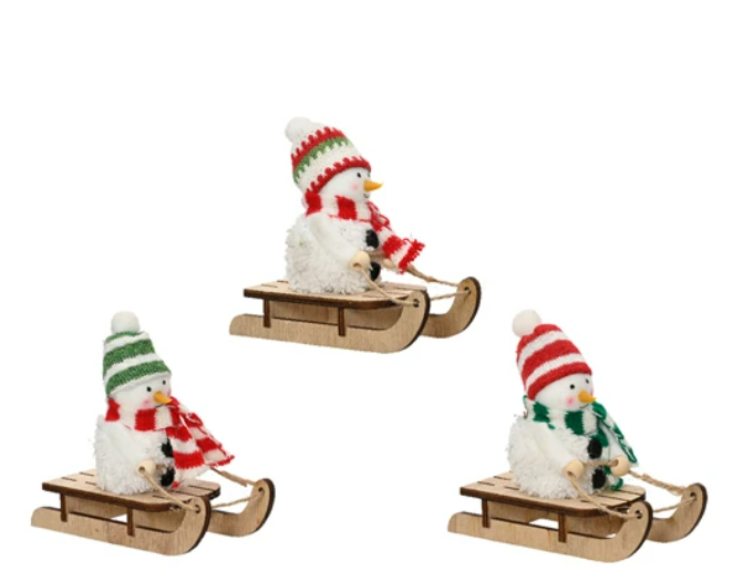 Snowman on Sled Sitters, 3 styles