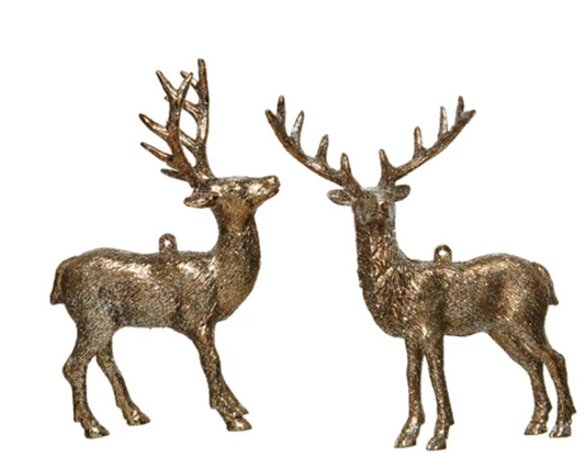 Gold Deer Ornament, 2 styles