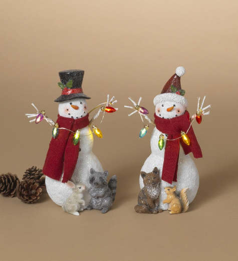 Holiday Snowman with Animals, 2 styles