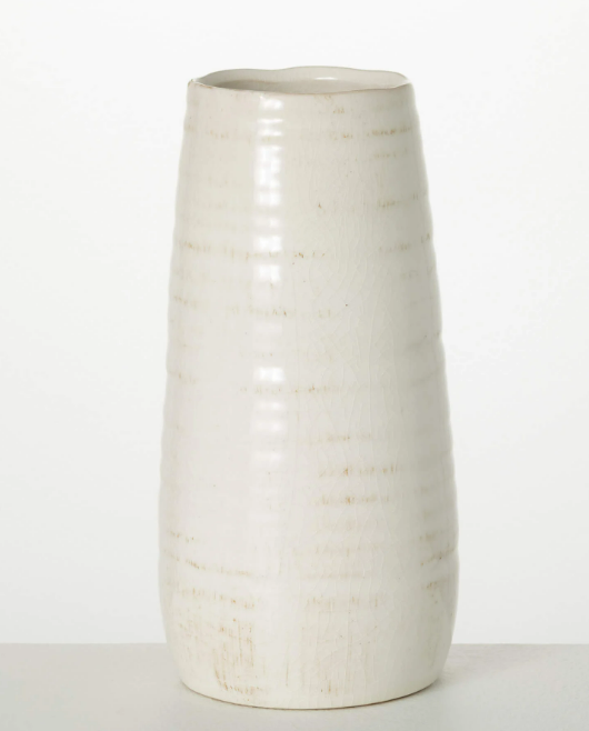 Josie White Glazed Vase