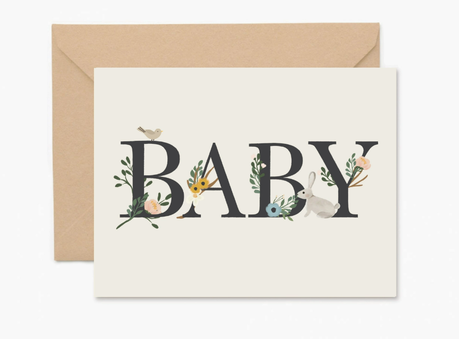 Baby Floral Greeting Card