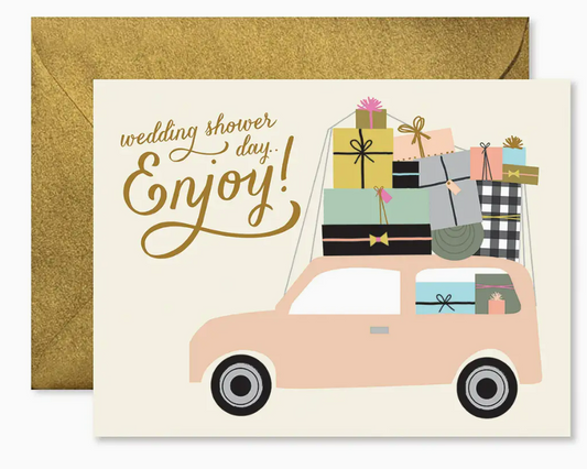 Bridal Shower Car Greeting Card