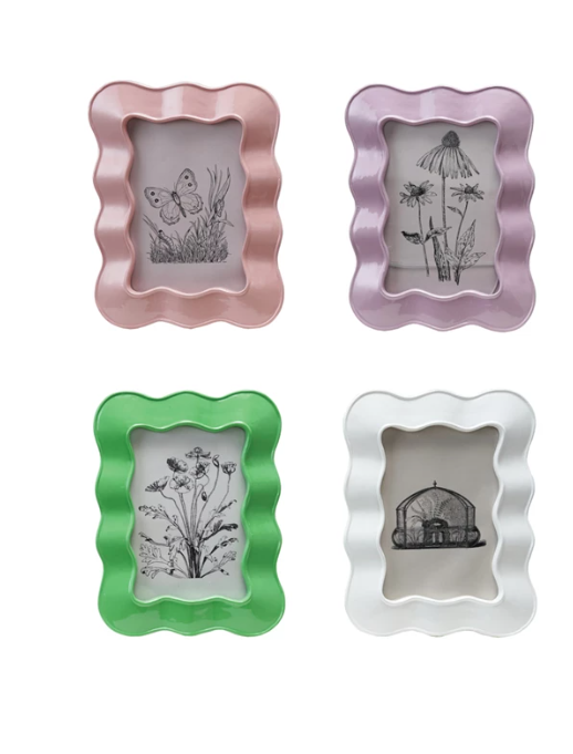 Mikayla Resin Wavy Photo Frame, 4 Colors