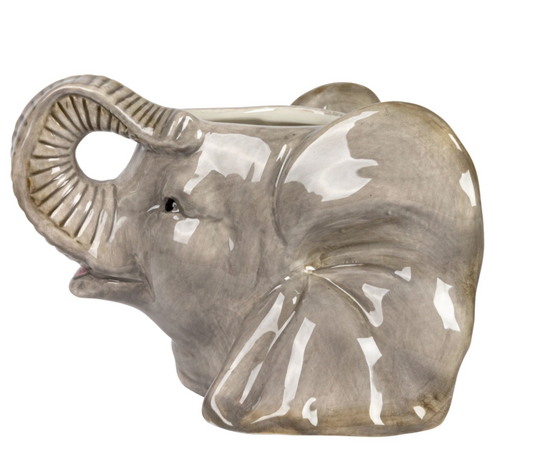 Jonathan Elephant Planter, Grey