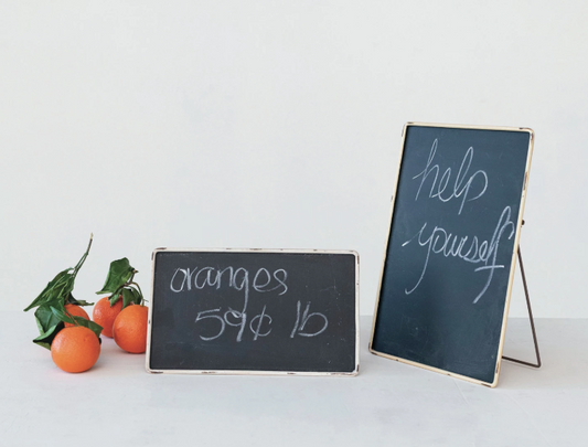 Kaylee Metal Framed Chalkboard w/ Easel