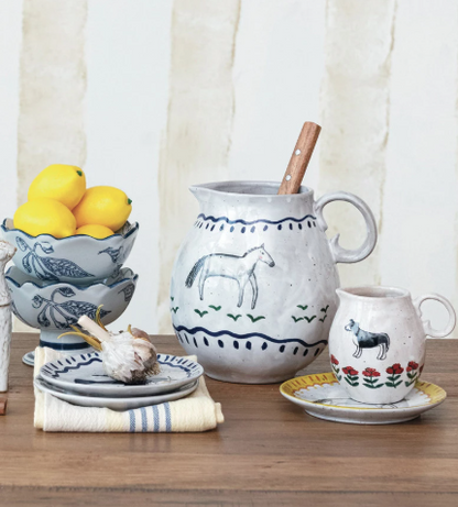Parker Horse Hand-Painted Pitcher
