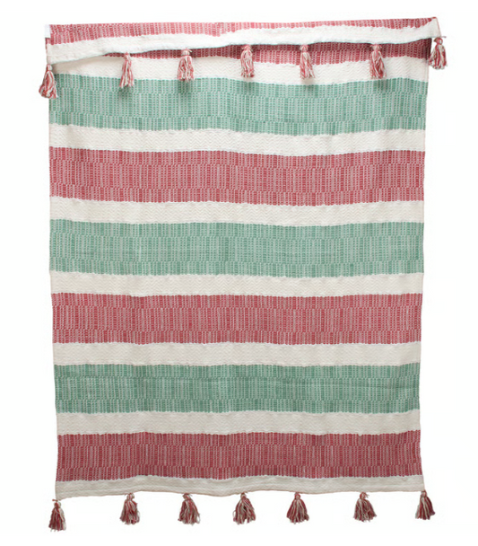Holiday Stripe Throw