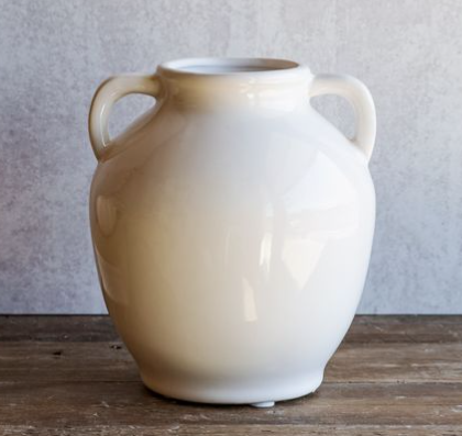 Mateo White Handle Vase