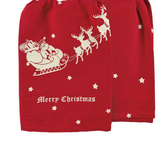 Merry Christmas Vintage Kitchen Towel
