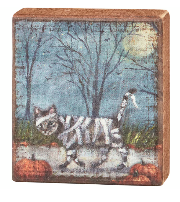 Cat Mummy Block Sign