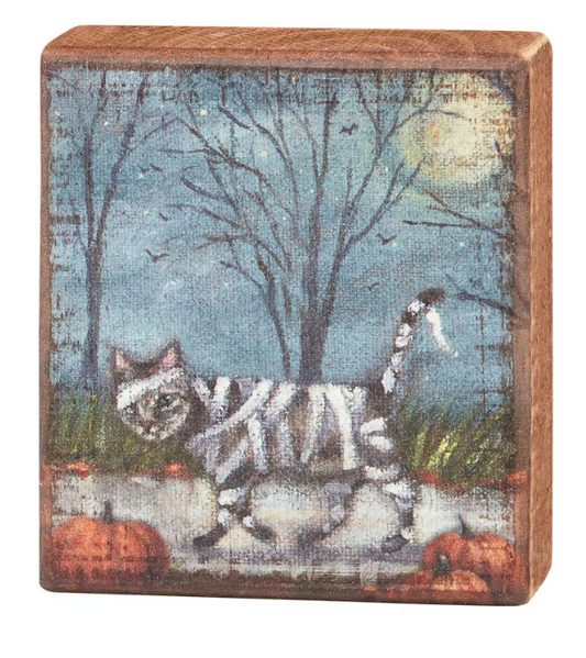 Cat Mummy Block Sign
