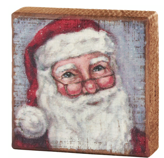 Merry Santa Block Sign