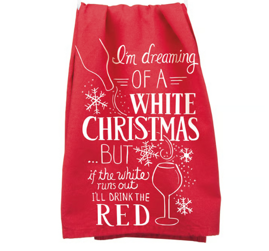 I'm Dreaming Of A White Christmas Kitchen Towel