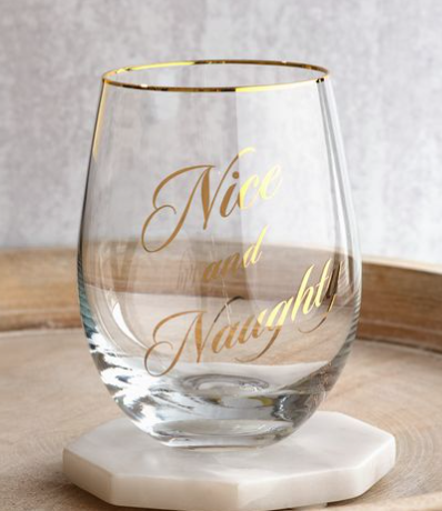 Nice and Naughty Wine Glass