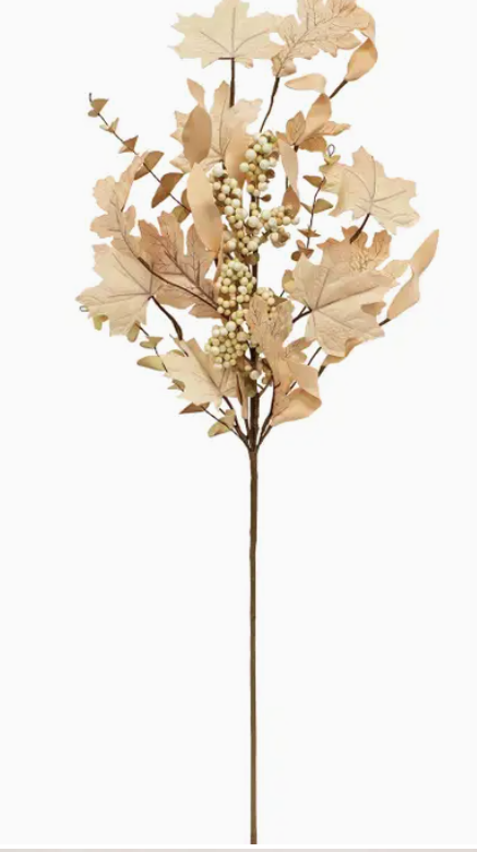 Natural Fall Leaves, Berry Clusters & Eucalyptus Spray