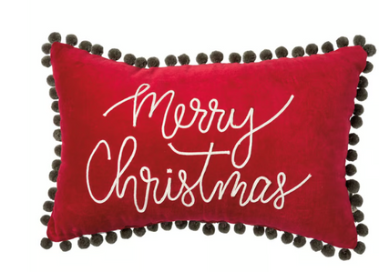 Merry Christmas Velvet Pillow