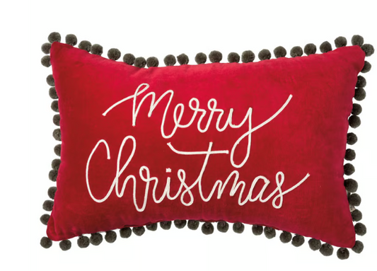 Merry Christmas Velvet Pillow