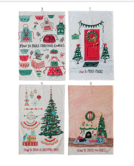 "How To…" Holiday Tea Towel, 4 Styles