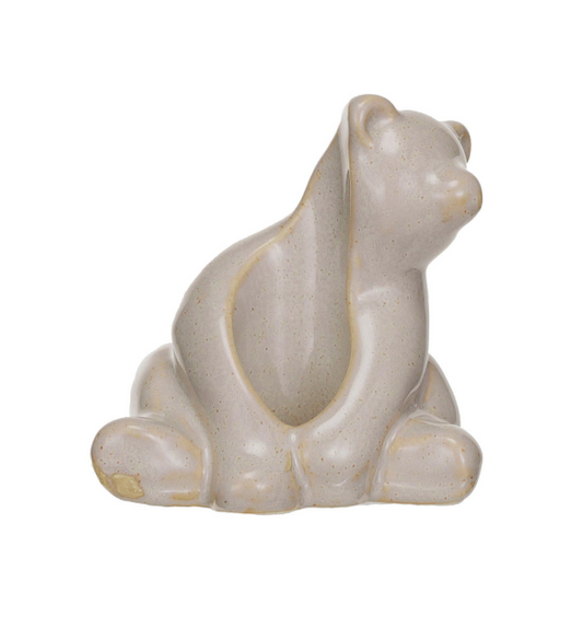Stoneware Bear Taper Holder