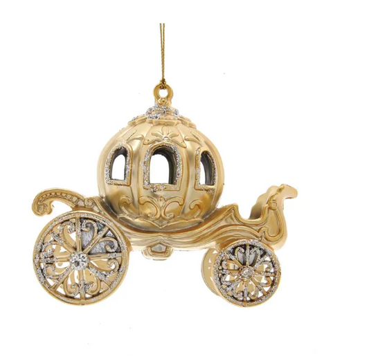 Metallic Gold Carriage Ornament