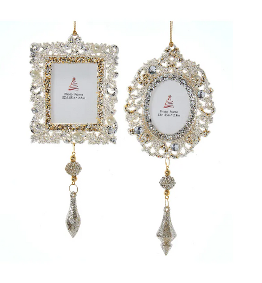 Light Gold and Silver Picture Frame Ornaments, 2 styles