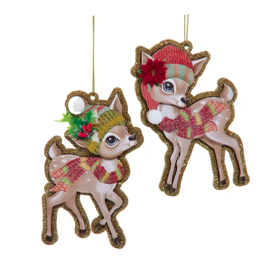Retro Reindeer Ornaments, 2 styles