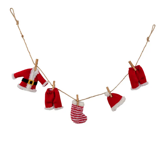Cloth Santa Suit Novelty Garland