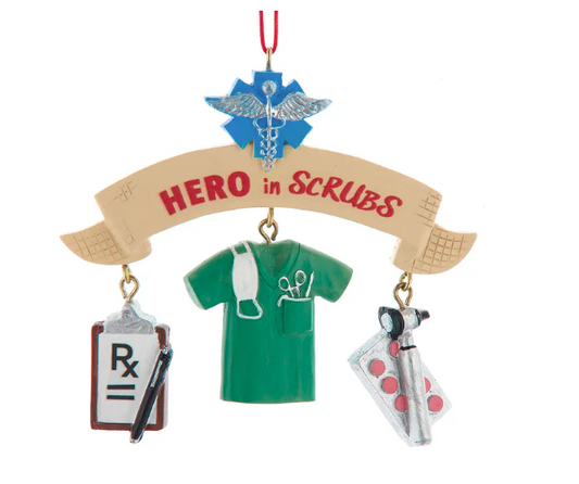 Hero in Scrubs Dangler Ornament