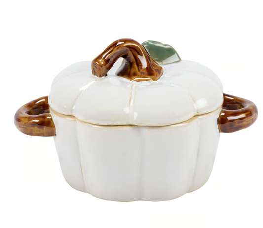 White Pumpkin Treat Jar