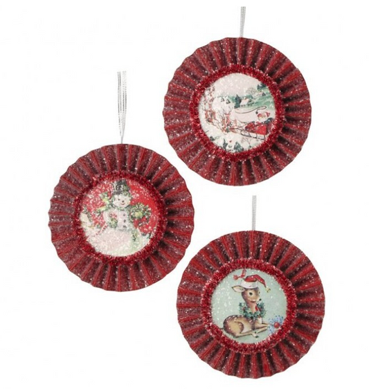 Retro Christmas Ornament, 3 styles