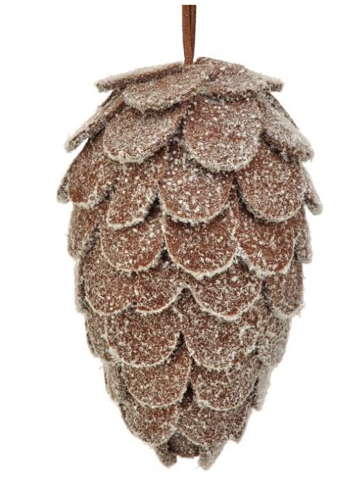 Felt Pinecone Ornament, Brown