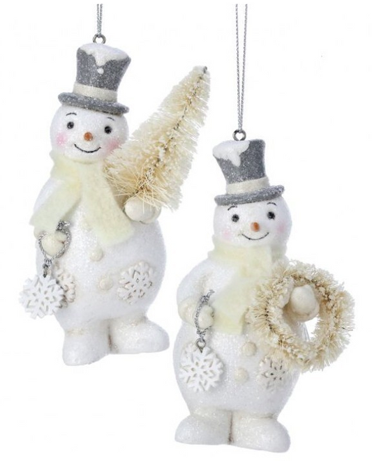 Vintage Snowman Ornament, 2 styles