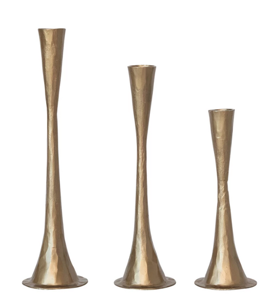 Hand-Forged Cast Iron Taper Holders, 3 sizes