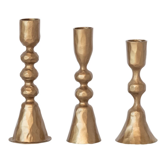 Hand-Forged Cast Iron Taper Holders, 3 styles