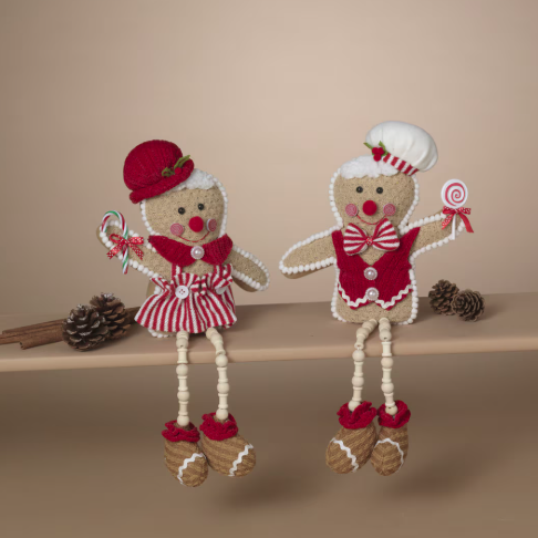 Gingerbread Man Shelf Sitter, 2 styles