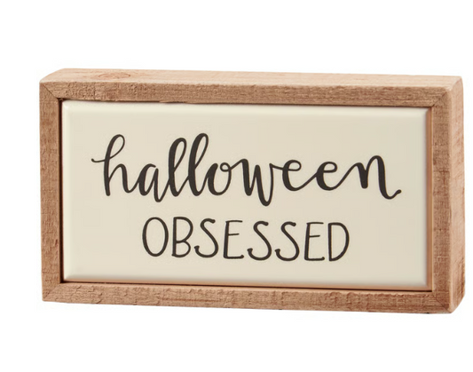 Halloween Obsessed Box Sign Mini