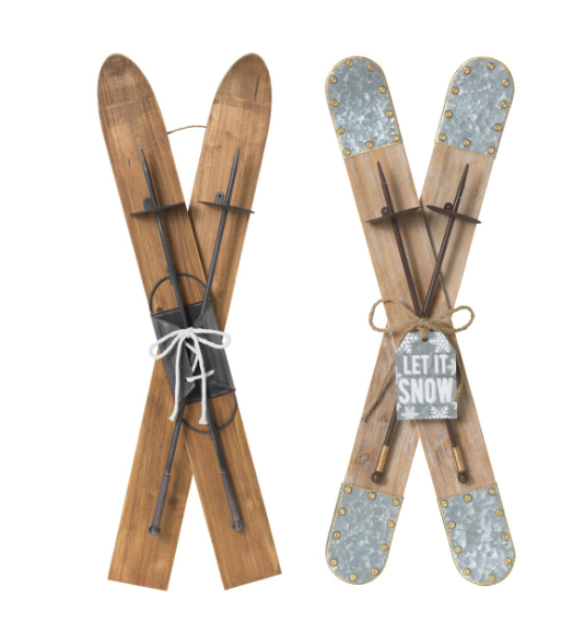 Holiday Ski Wall Decor, 2 styles